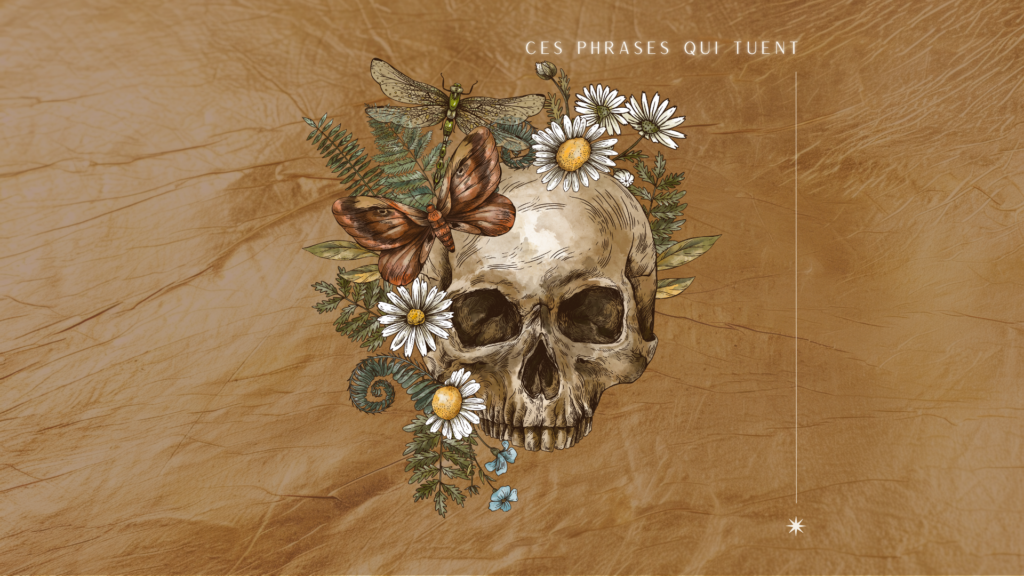 Un crâne symbolisant les phrases qui blessent les personnes malades