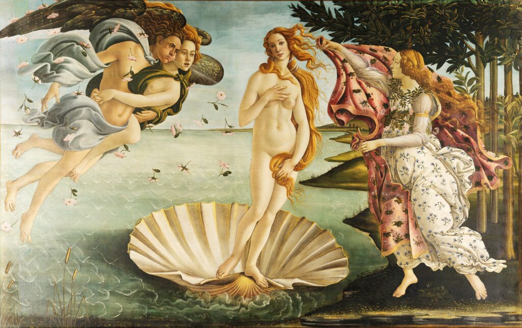 Peinture de La Naissance de Vénus (Botticelli) symbolisant l'ouverture du sanctuaire intérieur